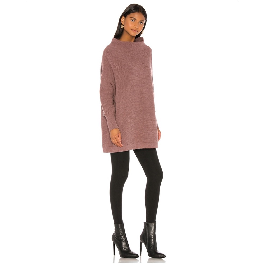 Ottoman Slouchy Tunic Sweater Dress - Size XS - color Nutmeg